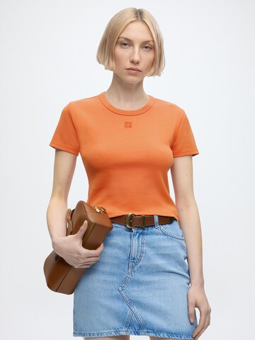 HUGO Shirt 'Delanor' in Orange