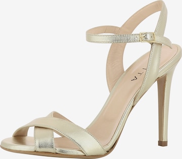 EVITA Strap Sandals in Gold: front