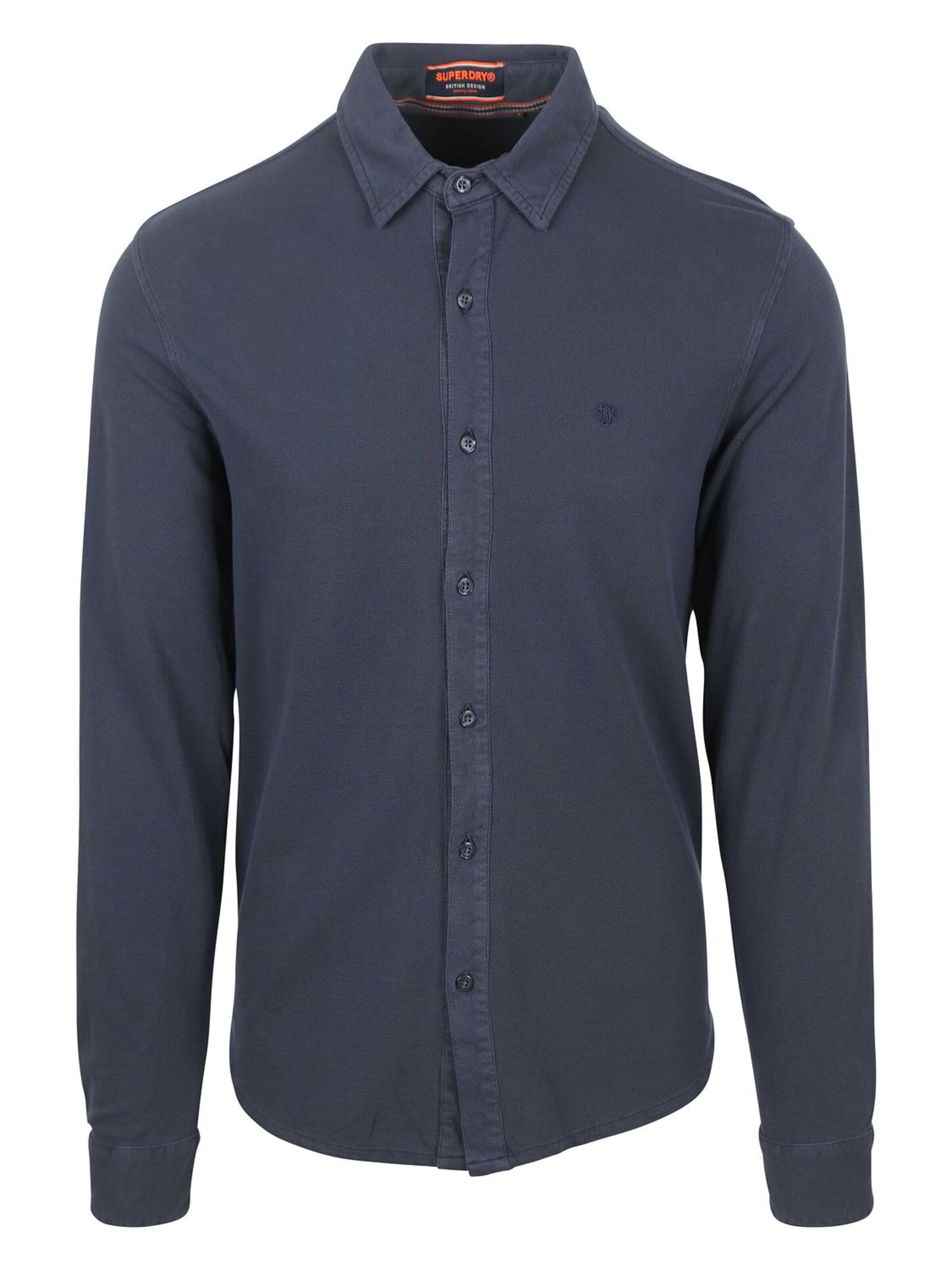 Superdry Regular fit Button Up Shirt in Blue: front