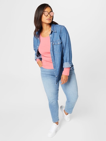 Levi's® Plus Blouse 'PL Iconic Western' in Blauw