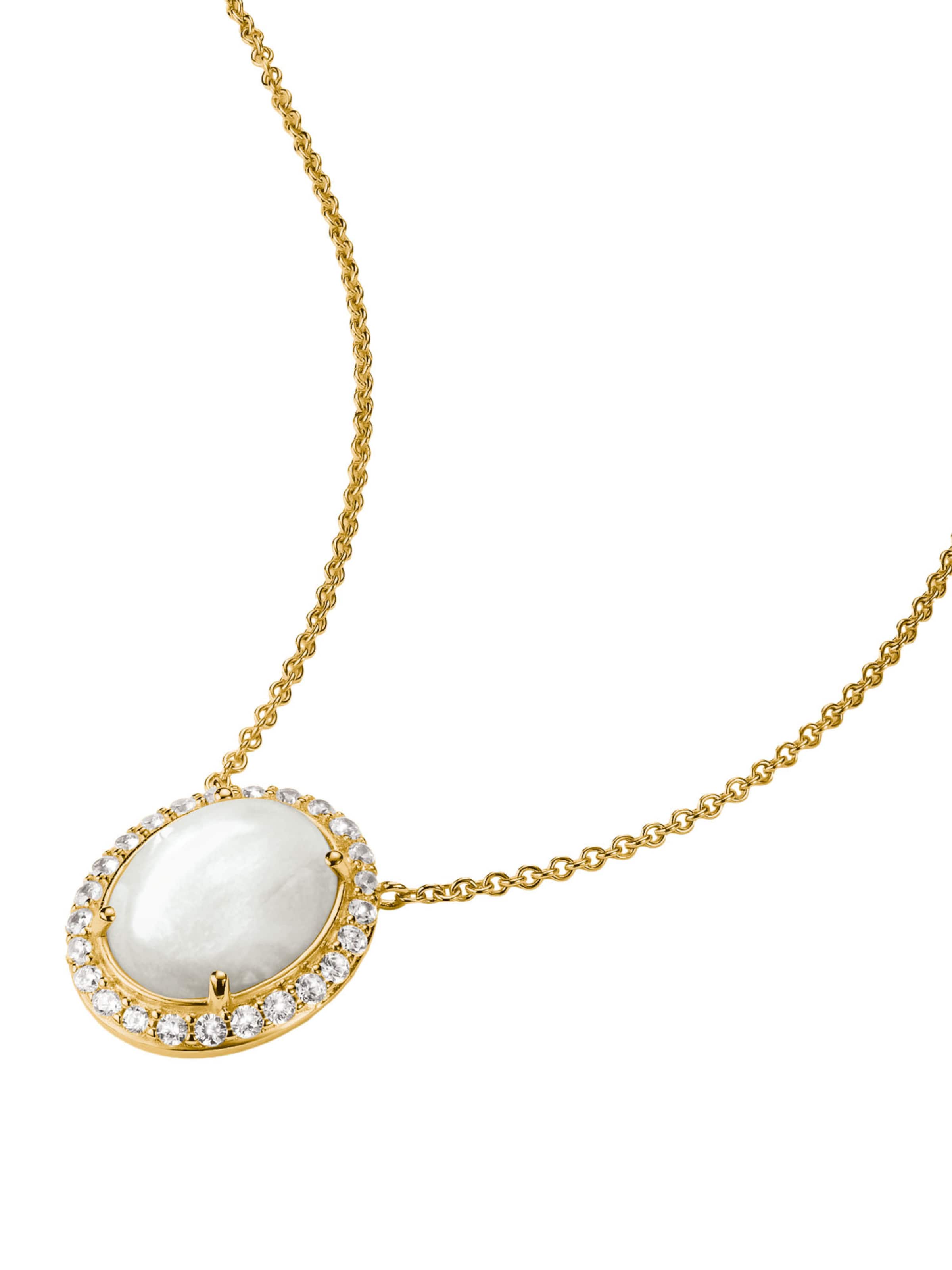 Thomas Sabo Kette Perlmutt mit weißen Zirkonia in Gold