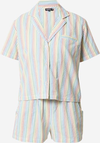 Nasty Gal Korte pyjama in Wit: voorkant