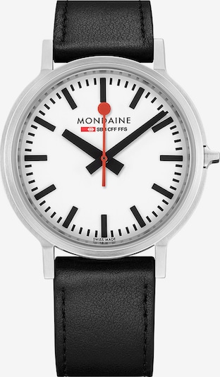 Mondaine Damen-Uhren Analog Quarz ' ' in schwarz / silber, Produktansicht