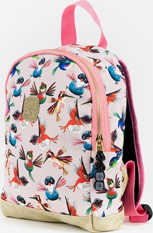 Pick & Pack Backpack 'Birds XSmall' in Red: front