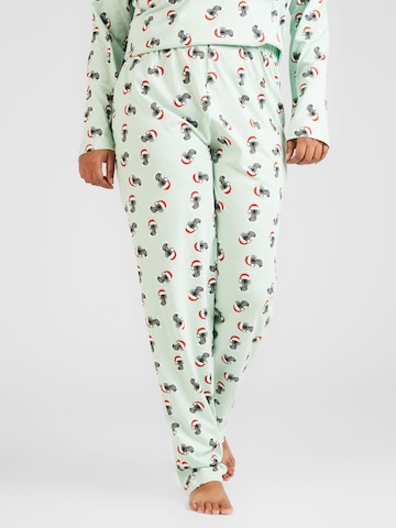 PIECES Curve Pajama 'FREYA' in Green