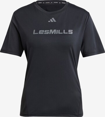 ADIDAS PERFORMANCE Functioneel shirt 'Les Mills' in Zwart: voorkant