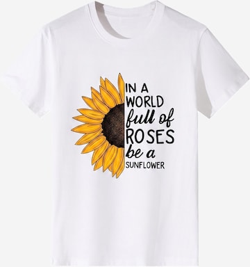 T-shirt 'Women's Summer Short Sleeves Tops' LapaPlus en blanc : devant