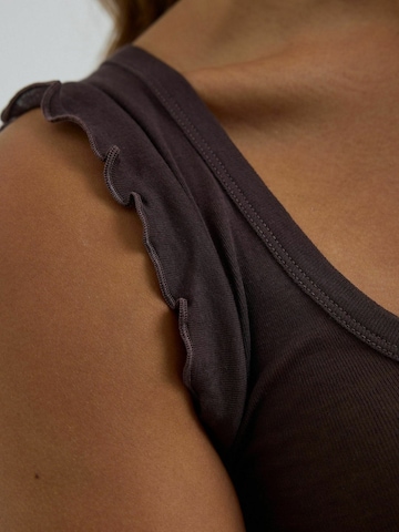 Haut ' Cotton ' Seamless Basic en marron