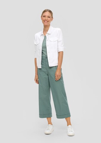 s.Oliver Wide leg Pantalon in Groen: voorkant