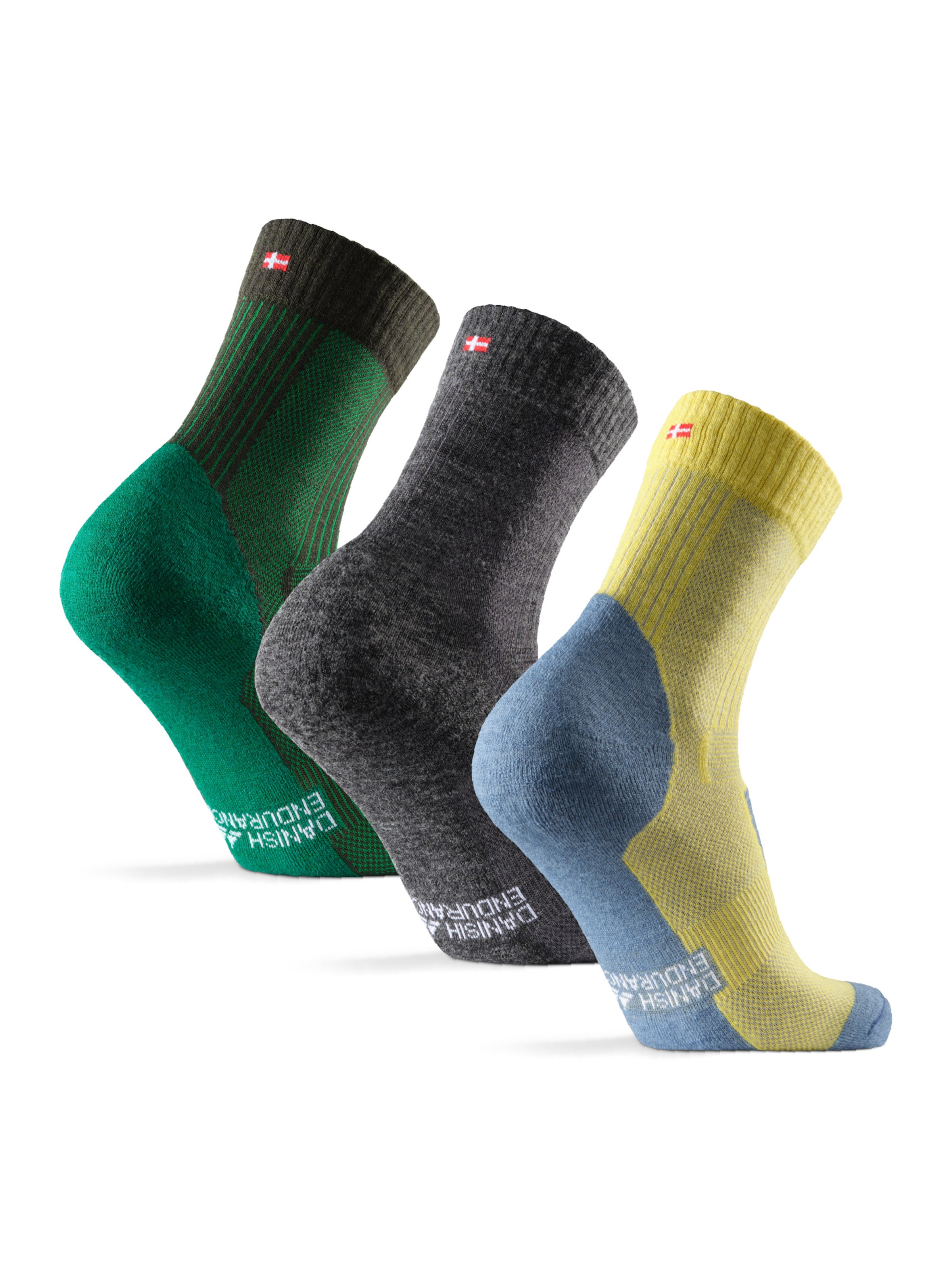DANISH ENDURANCE Sports socks 'Merino Hiking Light' in Yellow