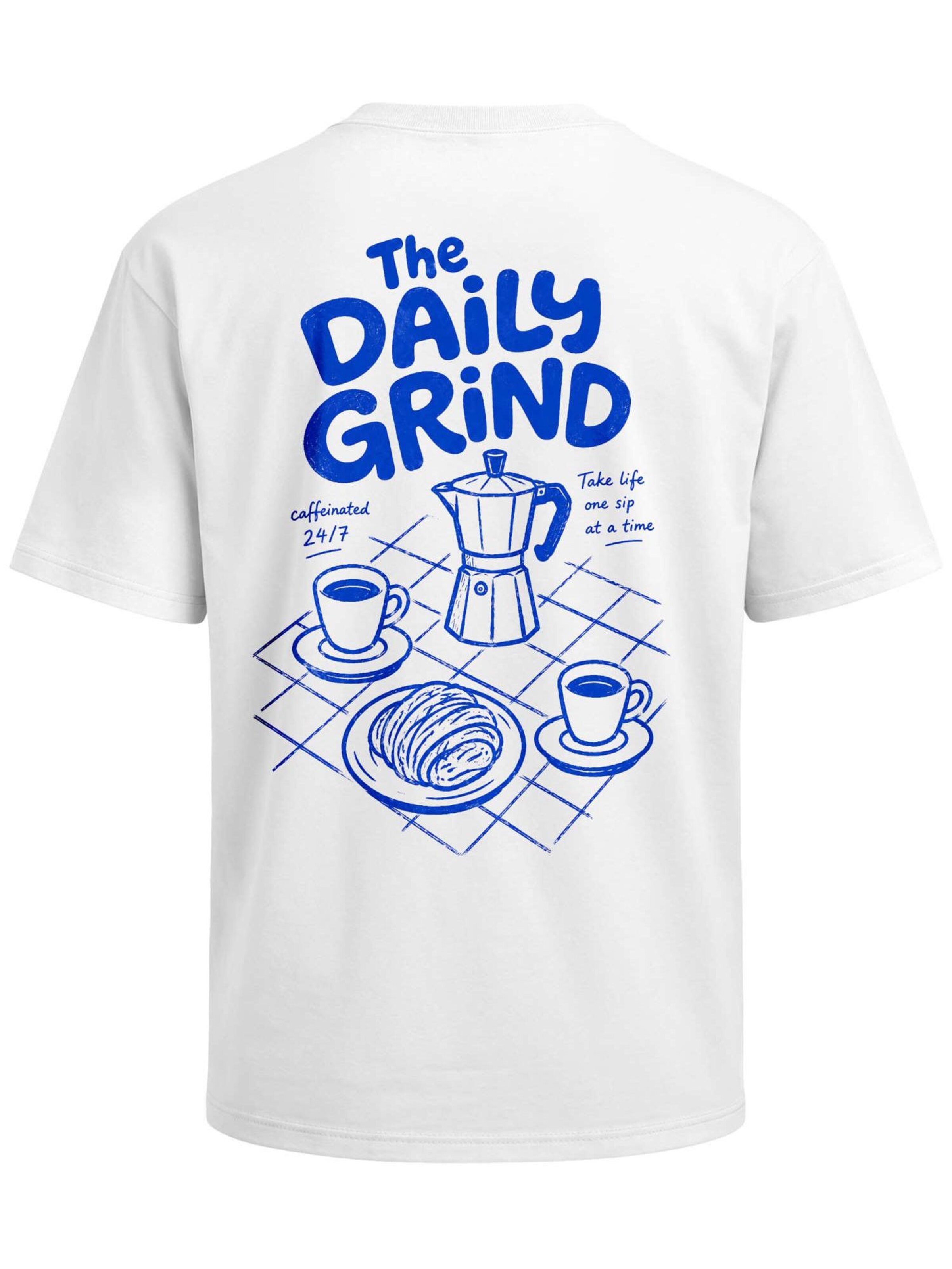Neverless Shirt 'Daily Grind' in White: front