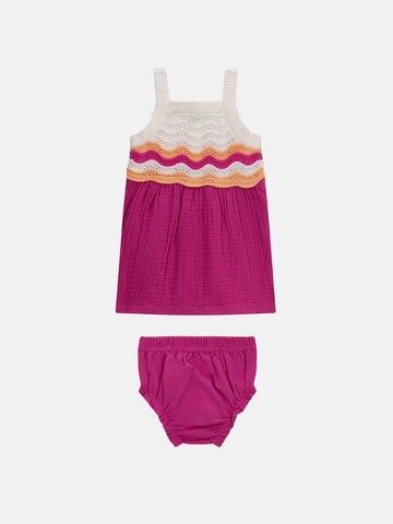 GUESS KIDS Set 'SL CROCHET DRESS+PANT' in Roze