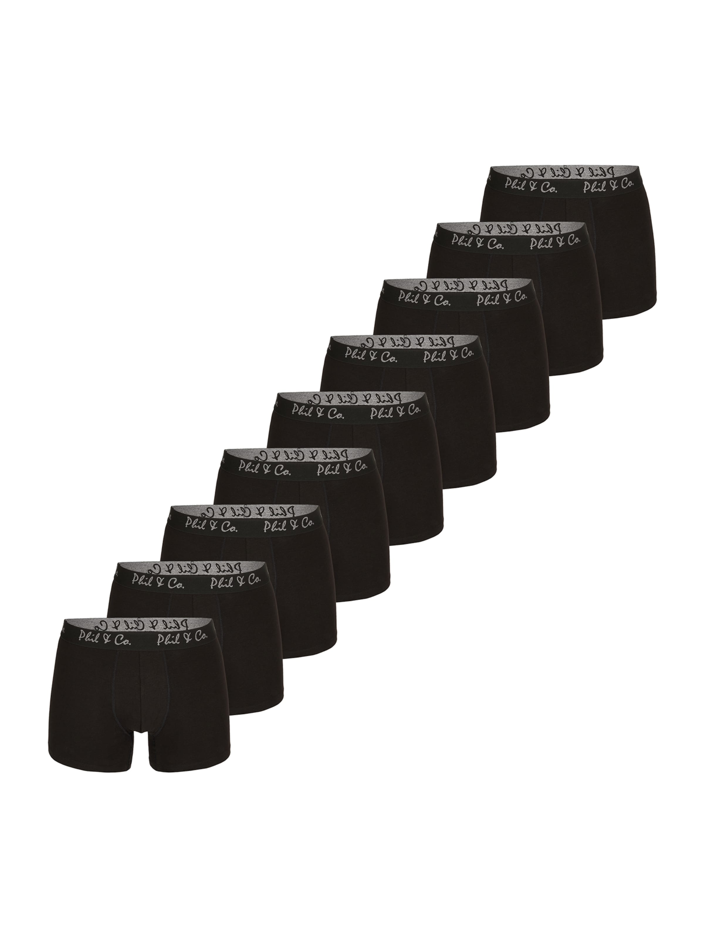 Boxers Phil & Co. Berlin en noir : devant