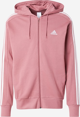 ADIDAS SPORTSWEAR Bluza rozpinana sportowa 'Essentials' w kolorze różowy: przód