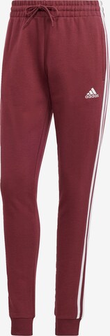 Effilé Pantalon de sport 'Essential' ADIDAS SPORTSWEAR en rouge : devant