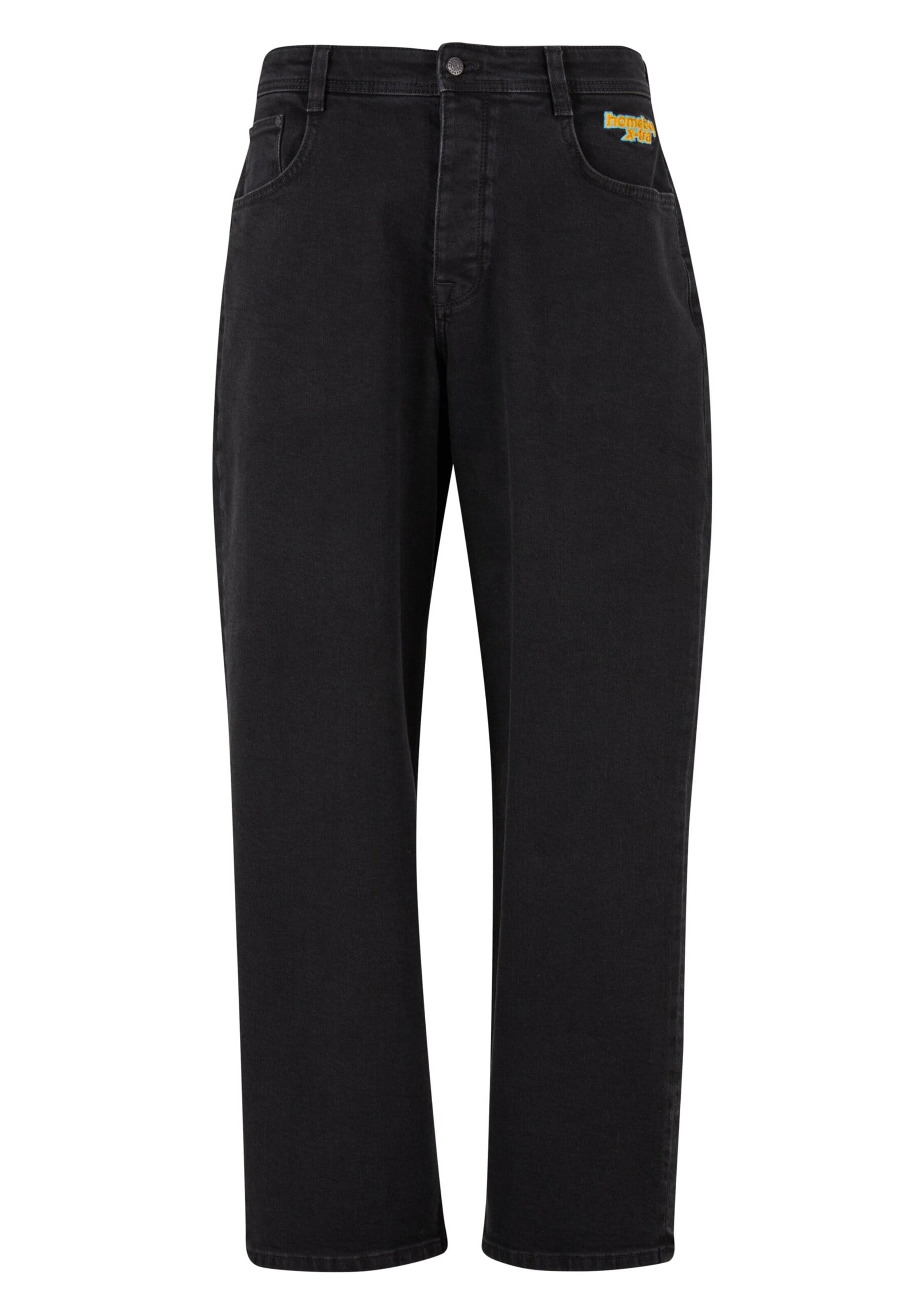 HOMEBOY Baggy Jeans 'X-tra Monster Pencil' in Zwart: voorkant
