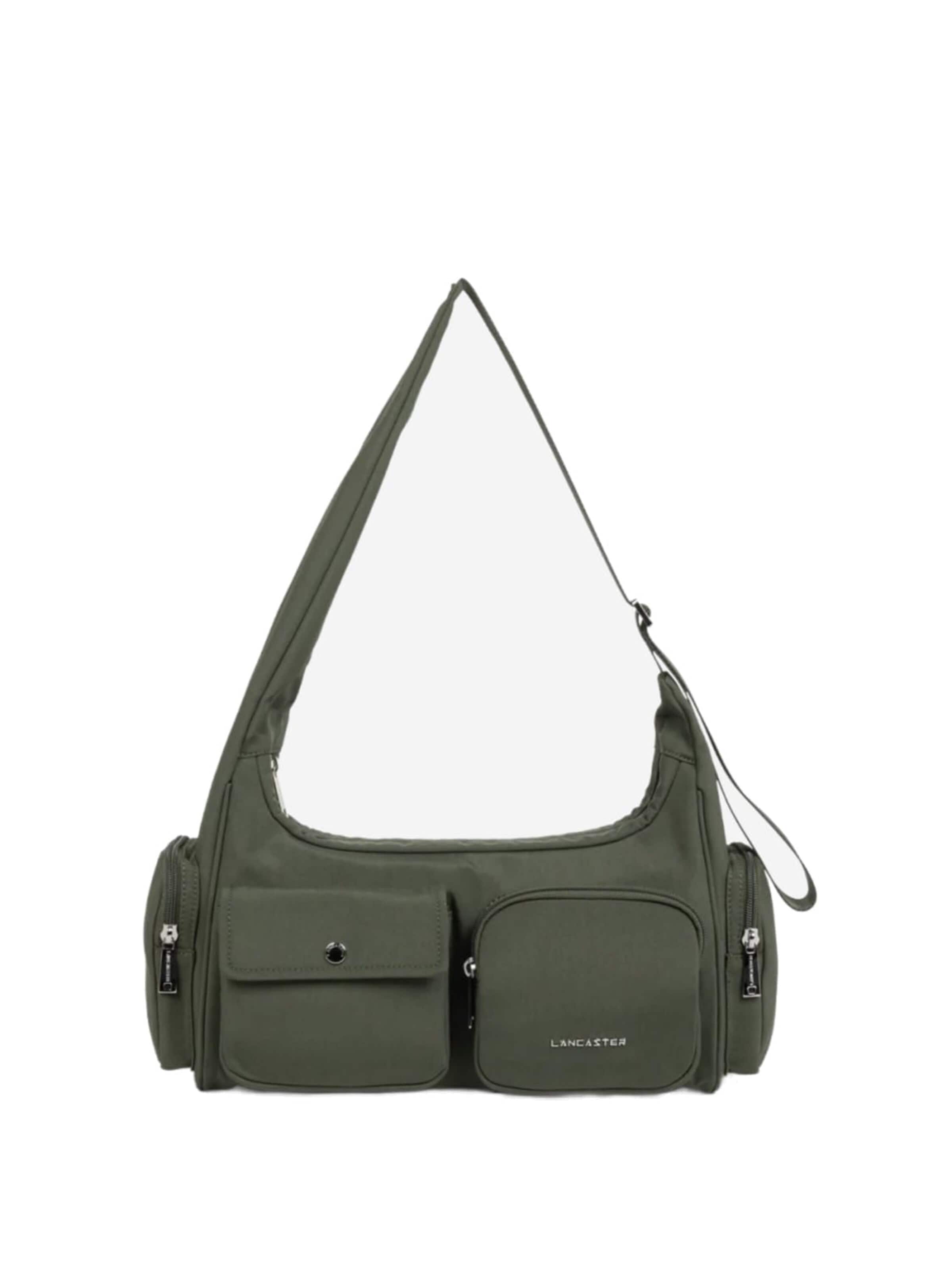 Borsa a spalla 'Basic Pocket' di LANCASTER Paris in verde: frontale