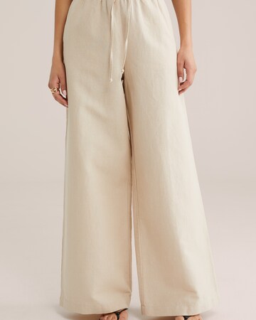 WE Fashion Широкий Штаны в Бежевый