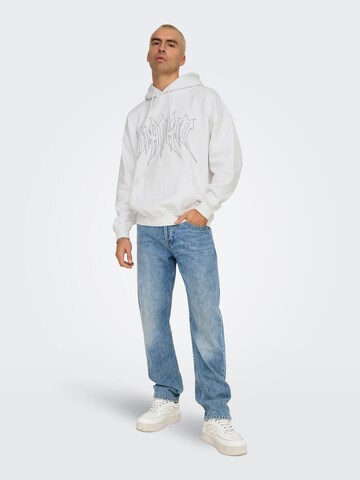Only & Sons Sweatshirt 'ONSRHINESTONE' in White