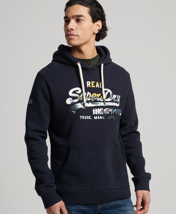 Sweat-shirt 'Vintage Logo' Superdry en noir : devant