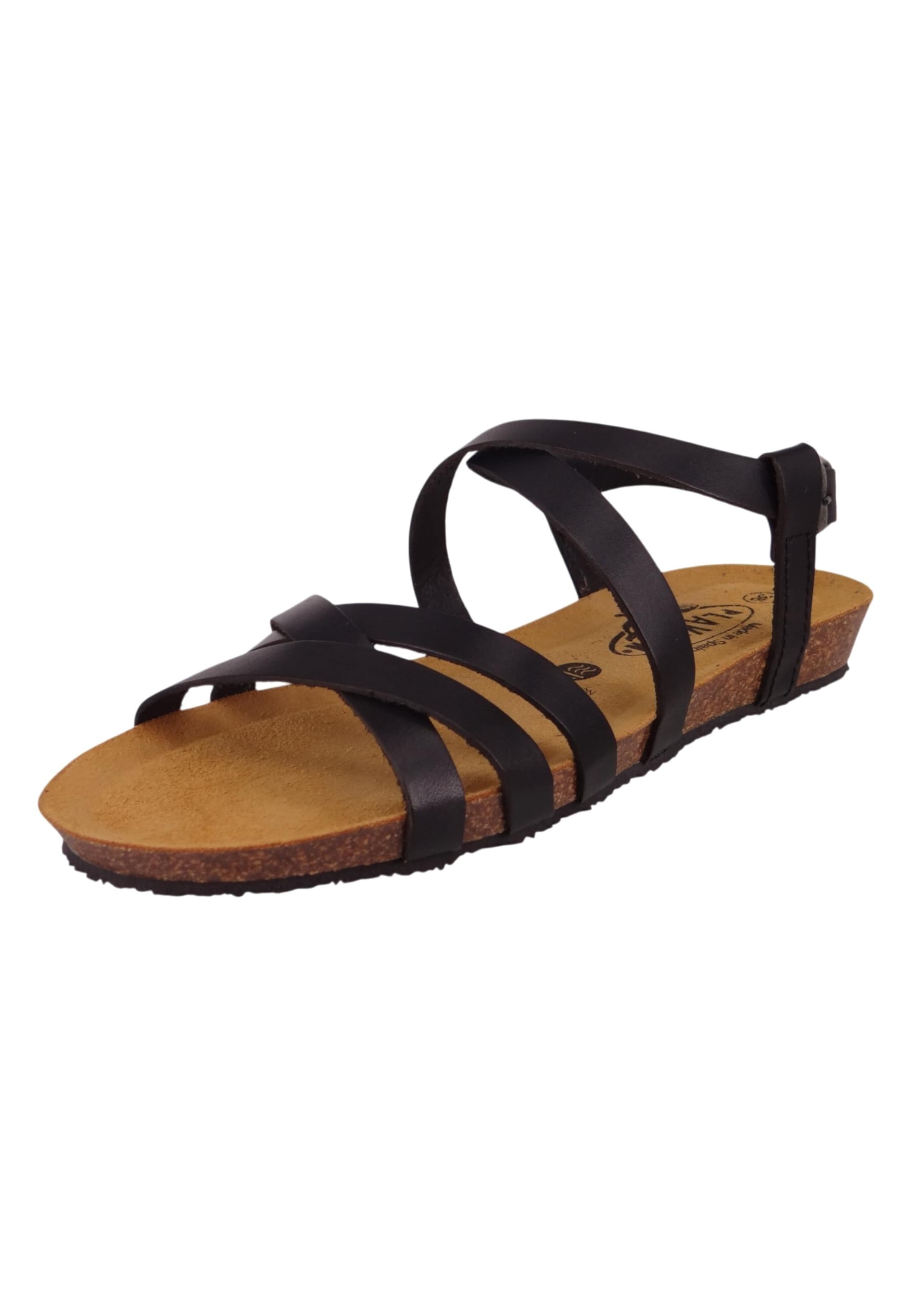 Plakton Sandales en noir, Vue avec produit