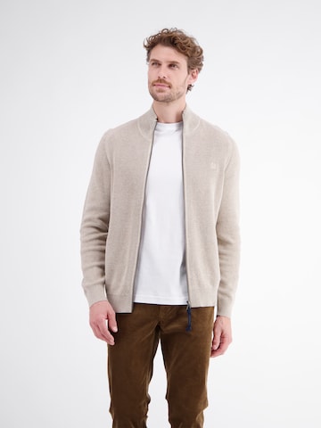 LERROS Gebreid vest in Beige: voorkant