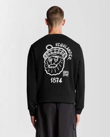 Lyle & Scott Sweatshirt in Zwart: voorkant