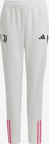 Coupe slim Pantalon de sport 'Juventus Turin Tiro 23' ADIDAS PERFORMANCE en blanc : devant