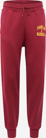 FRANKLIN & MARSHALL Tapered Broek in Rood: voorkant