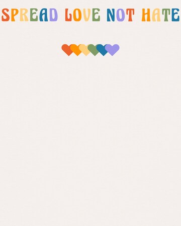 Maglietta ' Spread Love not Hate ' di Watapparel in bianco
