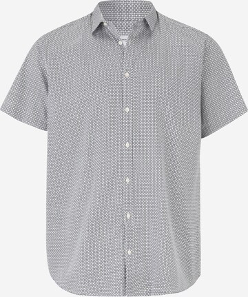 Jack & Jones Plus Comfort fit Button Up Shirt 'CARDIFF' in Grey: front