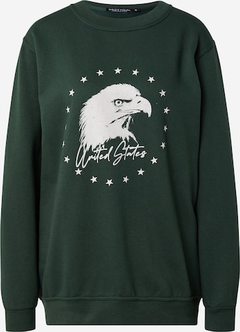 Nasty Gal Sweatshirt 'United States' in Green: front