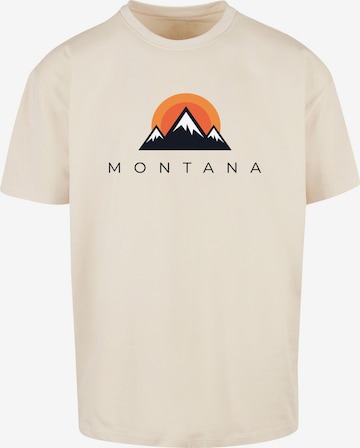 Merchcode Shirt 'Montana' in Beige: voorkant