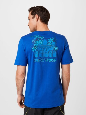 ADIDAS ORIGINALS T-Shirt 'Graphic Stoked Fish Flowers' in Blau