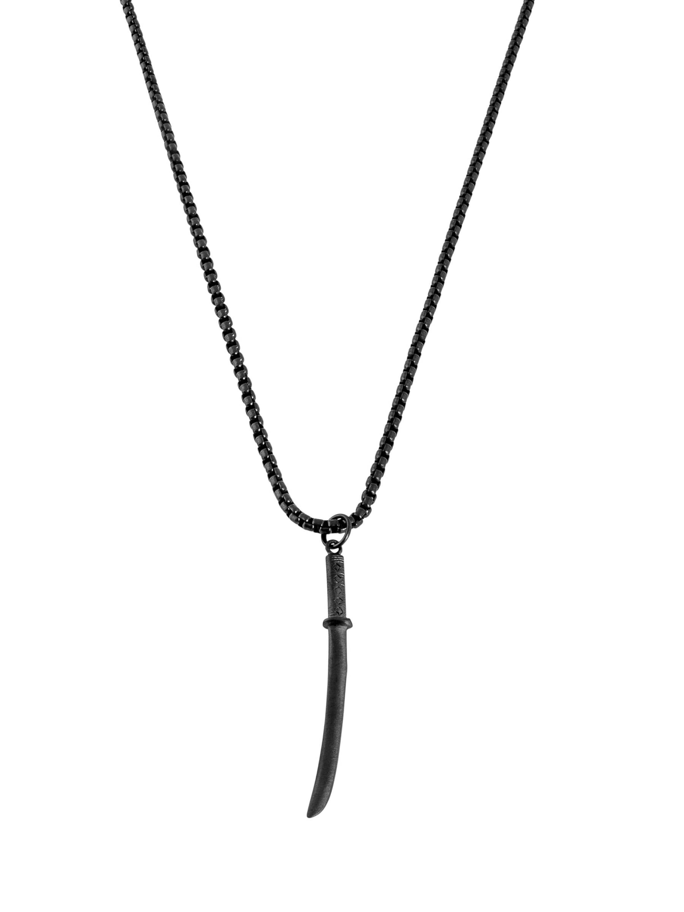 Akitsune Necklace 'Gladius' in Black: front