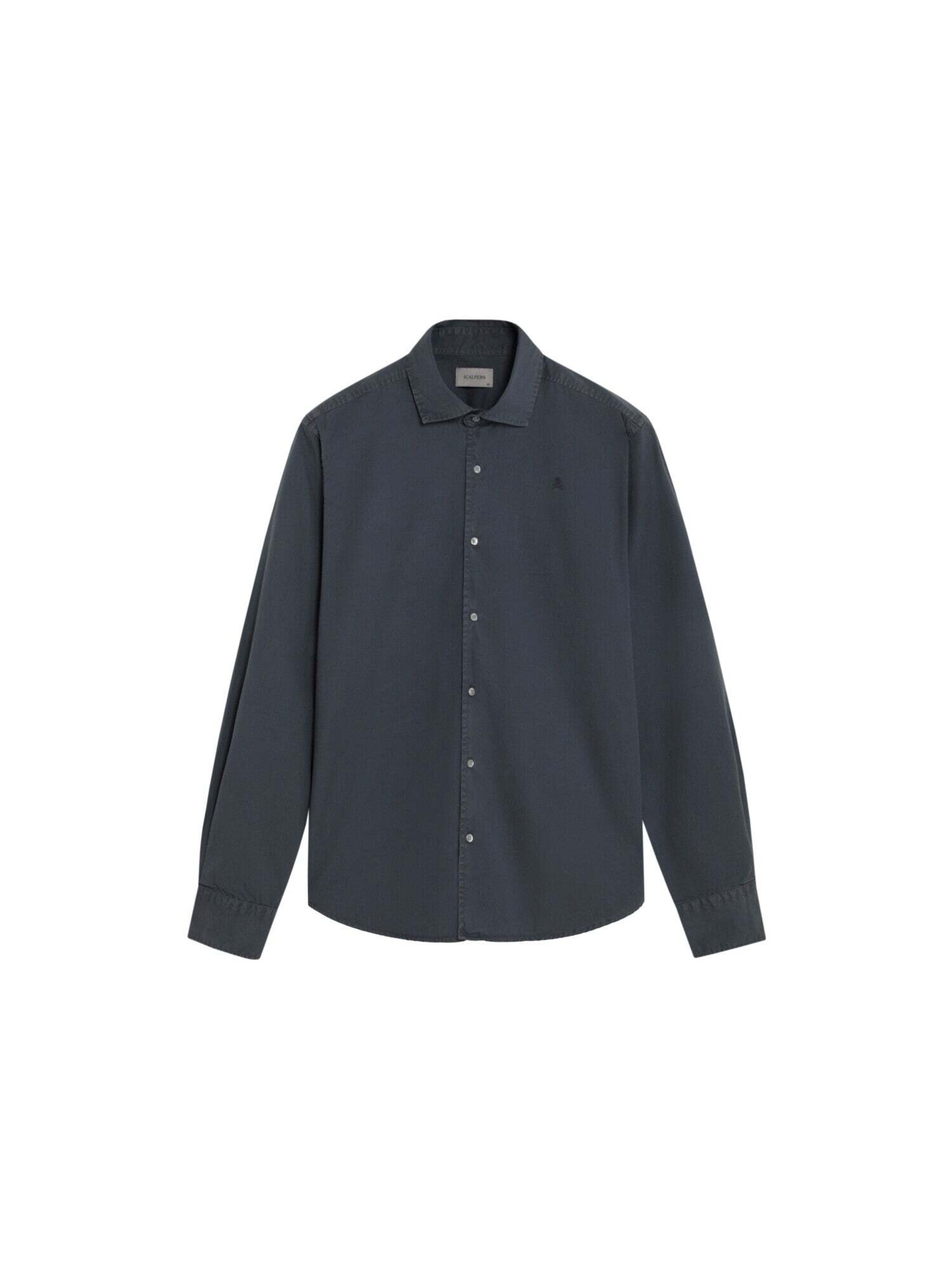 Scalpers Regular fit Button Up Shirt in Grey: front