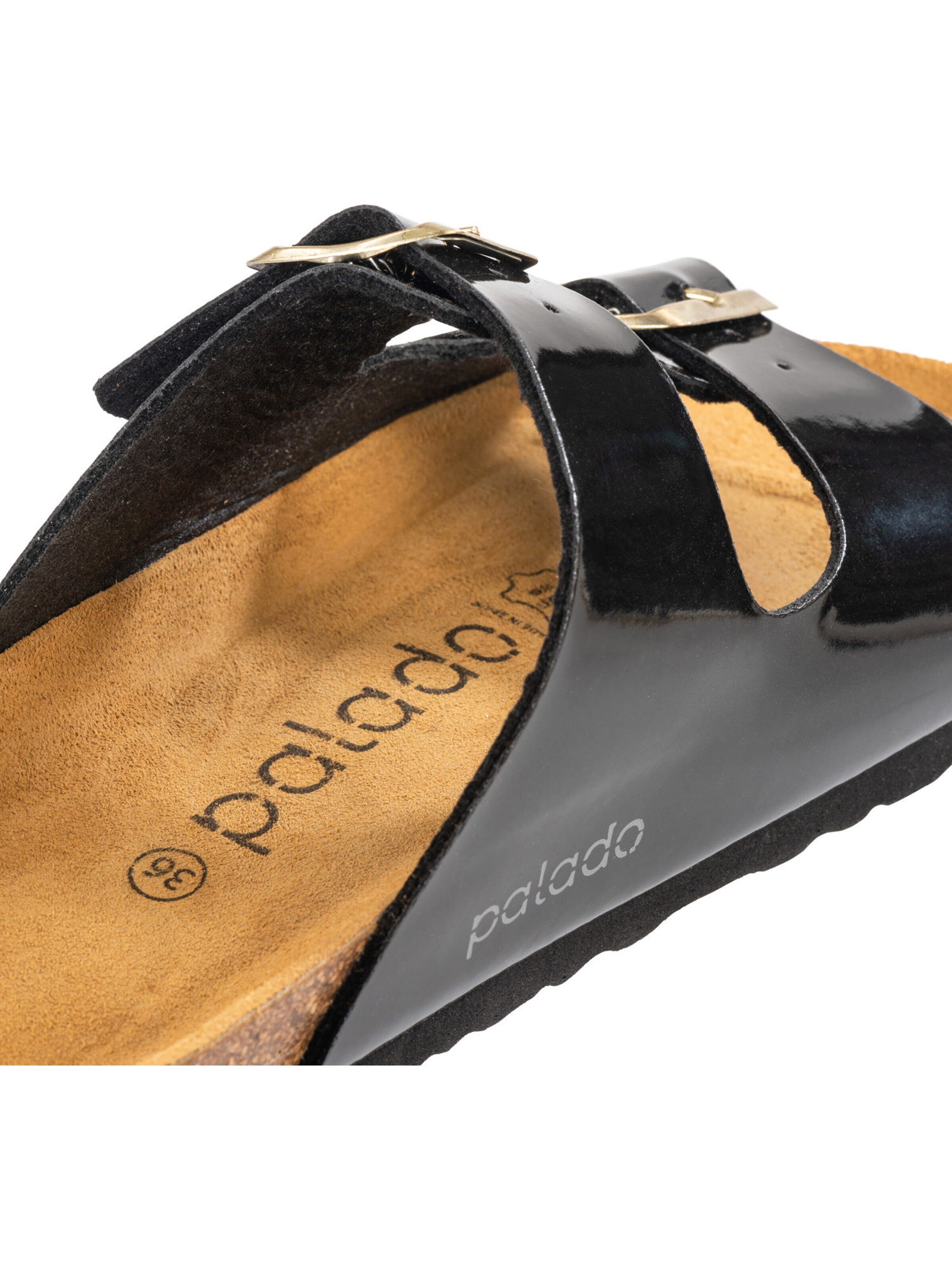 Palado Pantolette 'Palado Korfu Lack'‌‌‌‌‌‌‌ in Schwarz