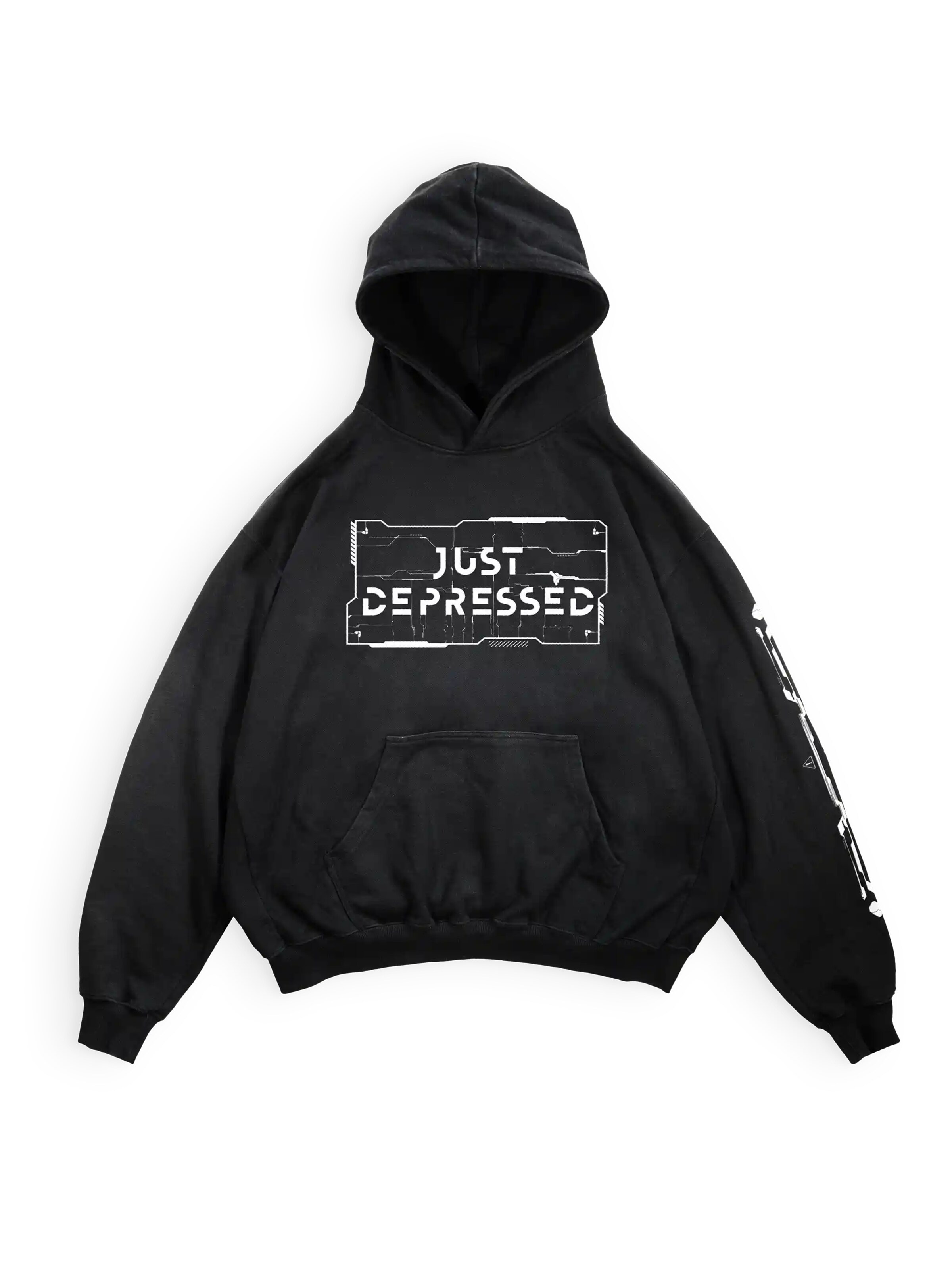Sweat-shirt 'Good Times - heavy oversized Hoodie 500GSM' JustDepressed Clothing en noir