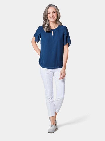 Goldner Bluse in Blau