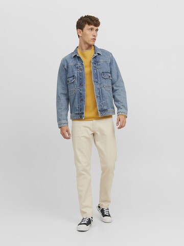 JACK & JONES Regularny krój Sweter 'Hill' w kolorze żółty