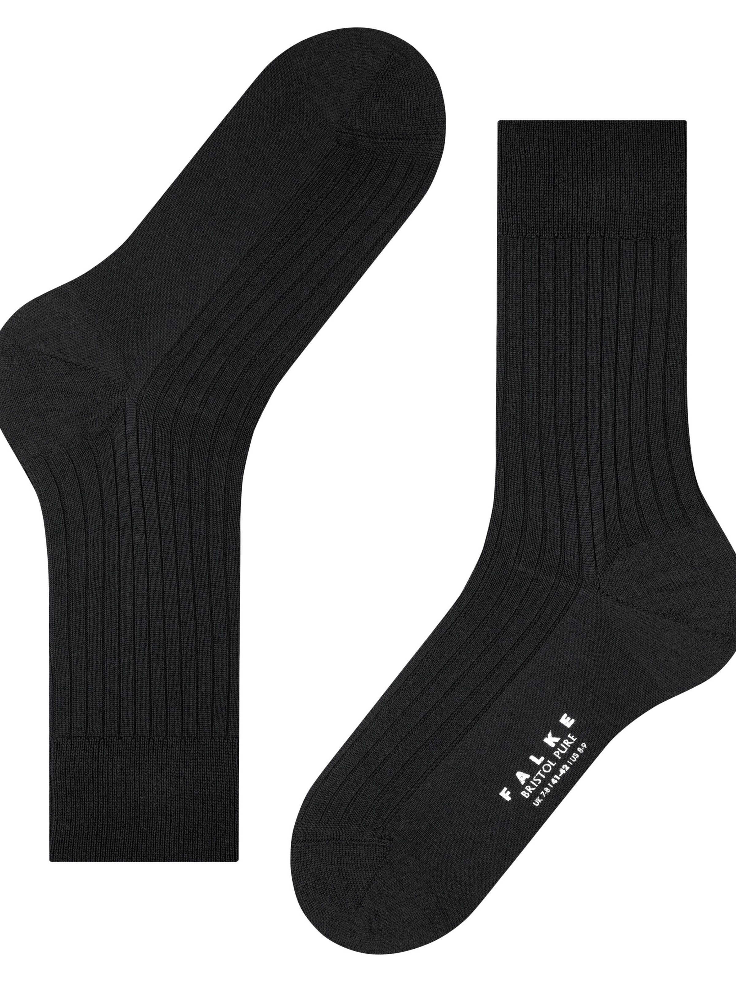 FALKE Socks 'Bristol Pure' in Black