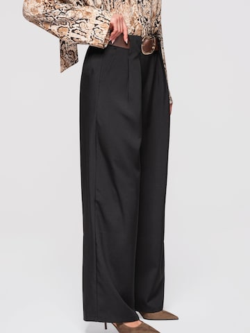 Ombre Wide leg Trousers in Black