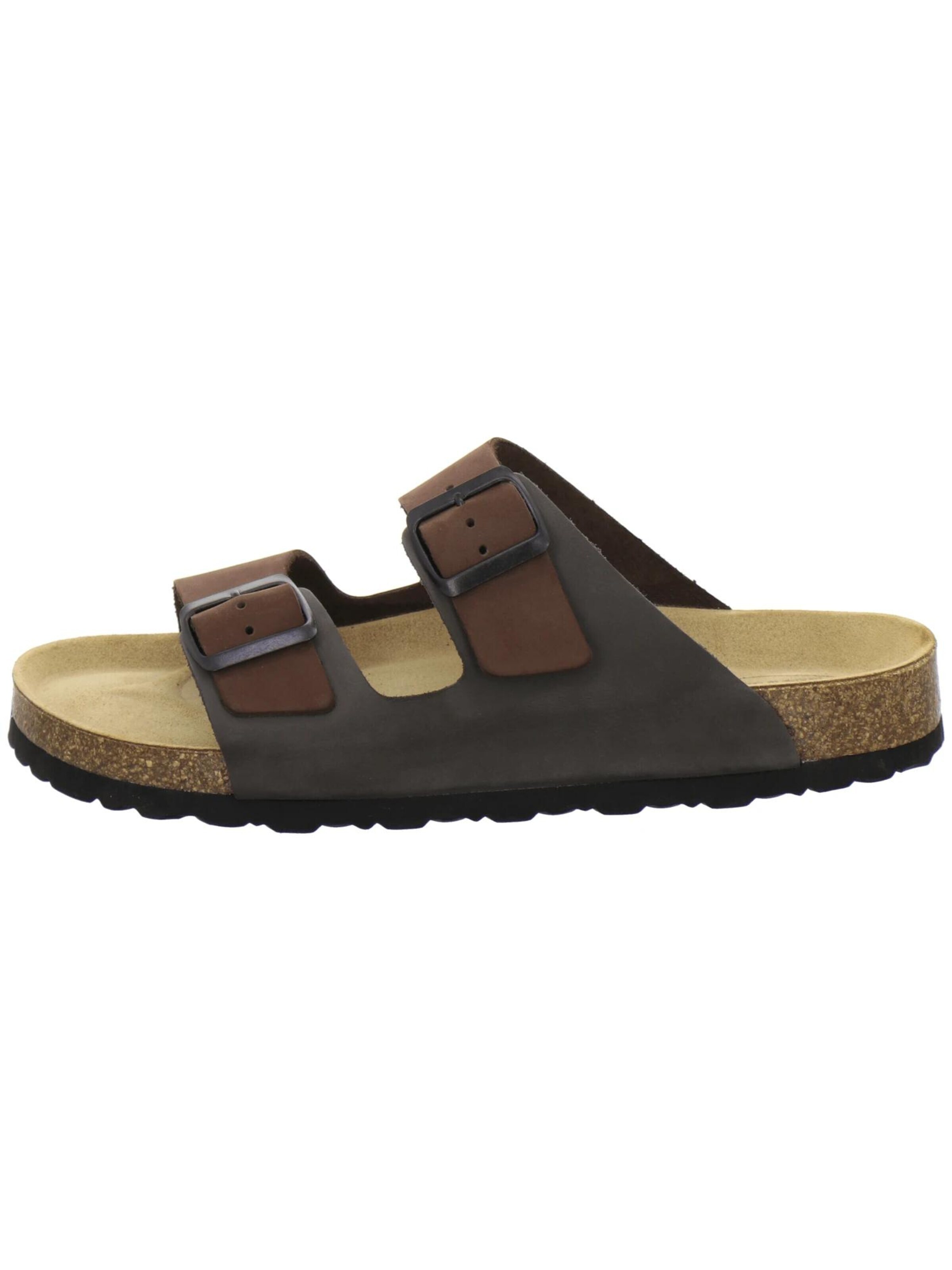 Mule 'Pantoletten Herren Zweischnaller mocca Nubukleder' AFS-Schuhe en marron