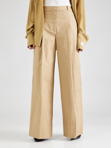 3.1 Phillip Lim Wide leg Pleat-front trousers in Green: front