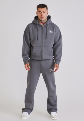 SikSilk Zip-Up Hoodie 'Essentials' in Grey