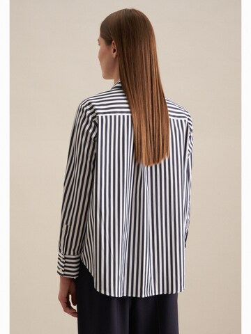 SEIDENSTICKER Blouse 'Schwarze Rose' in Blauw
