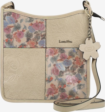 Sac à bandoulière Laura Vita en beige : devant
