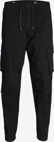 JACK & JONES Tapered Cargo trousers 'Kane Noah' in Black: front