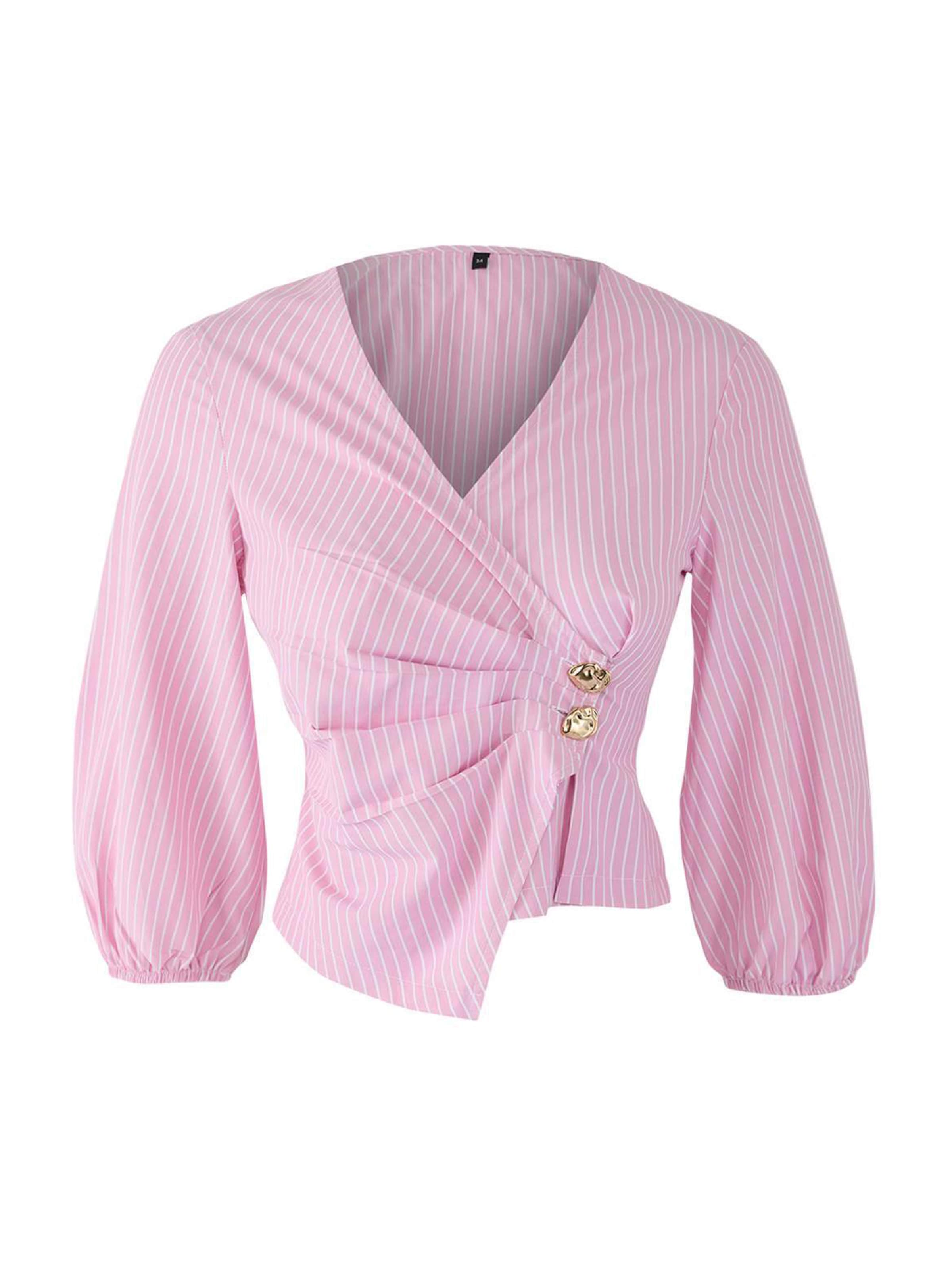 Trendyol Блуза в розово: отпред