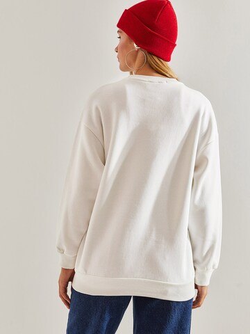 Bianco Lucci Sweatshirt i vit
